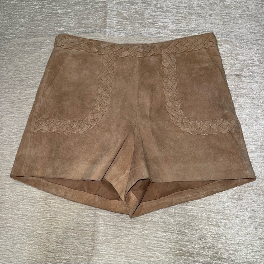 Intermix Women's Tan Suede Shorts